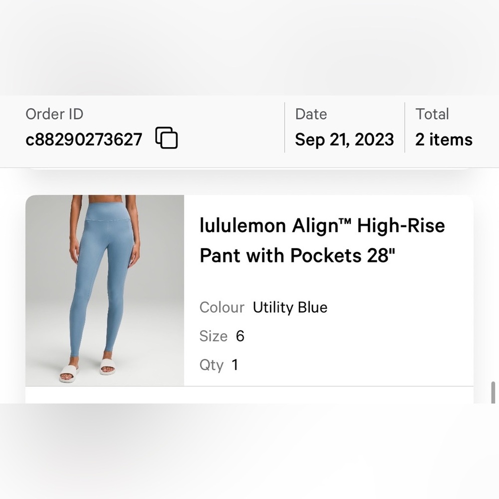 Lululemon Align High-Rise leggings in Blue with pockets